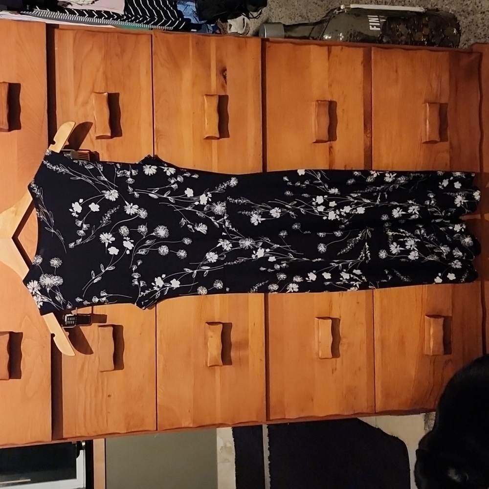 Hailey 23 Seanna Knit Faux Wrap Knit Dress, Black & White, Small - Picture 5 of 6